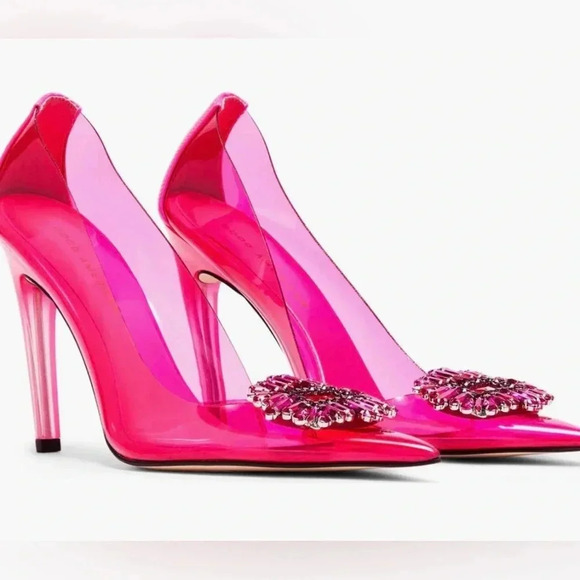 Good American Cinder-F*cking-Rella pump in hot pink Sz 8.5 NWB - Picture 1 of 7